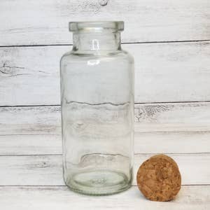 6 oz TAPERED Glass Stash and Spice Storage Jar