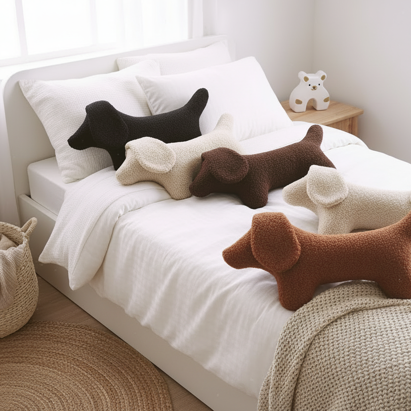 The Butter Flying - Wholesale Throw/Decorative Pillow - Dachshund Dog Plush Throw Pillow - 5 colors4