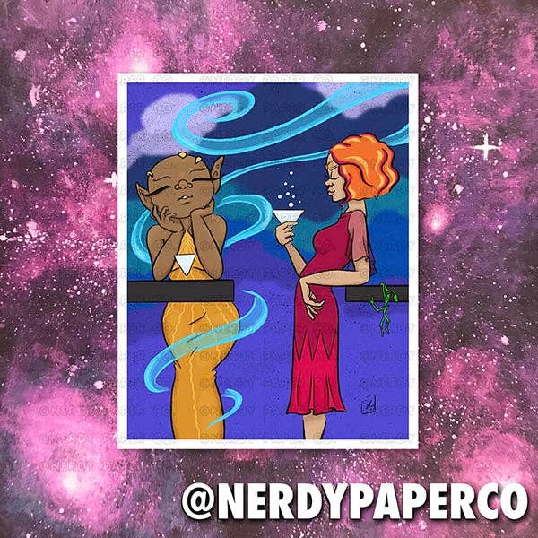 NERDY PAPER CO. - Wholesale Art Print - Untitled |  Hand Drawn Wizard Art  | Art Print0