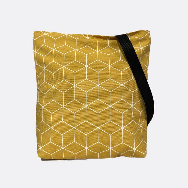 TOTEBAG CUBOS EN MOSTAZA para venta al por mayor de LICHIS BLANCOS