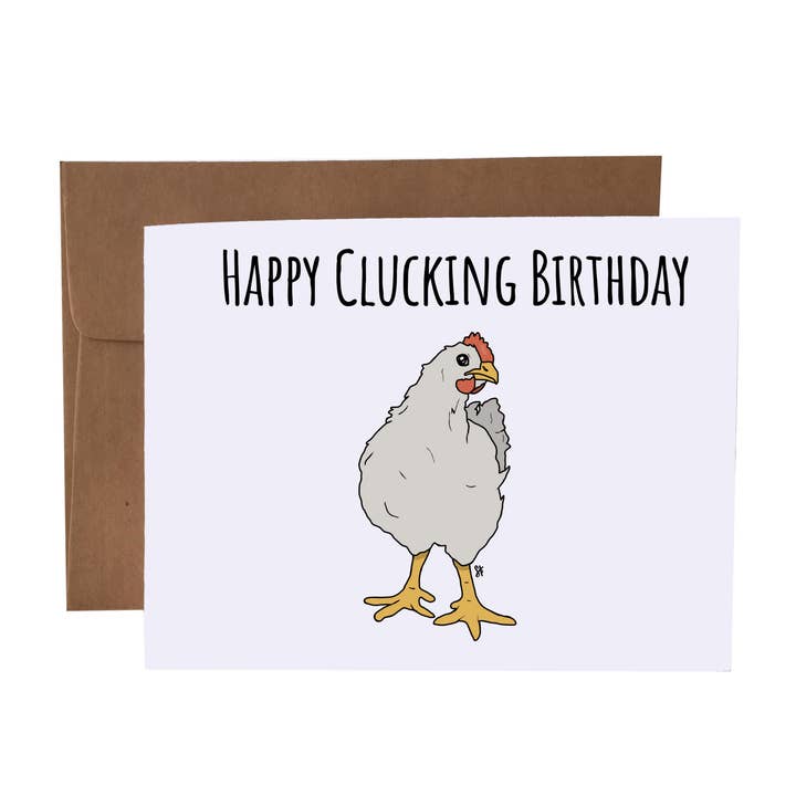 Happy Cucking Birthday | Carte de vœux d'anniversaire Chicken Pun pour la vente par SKP ink