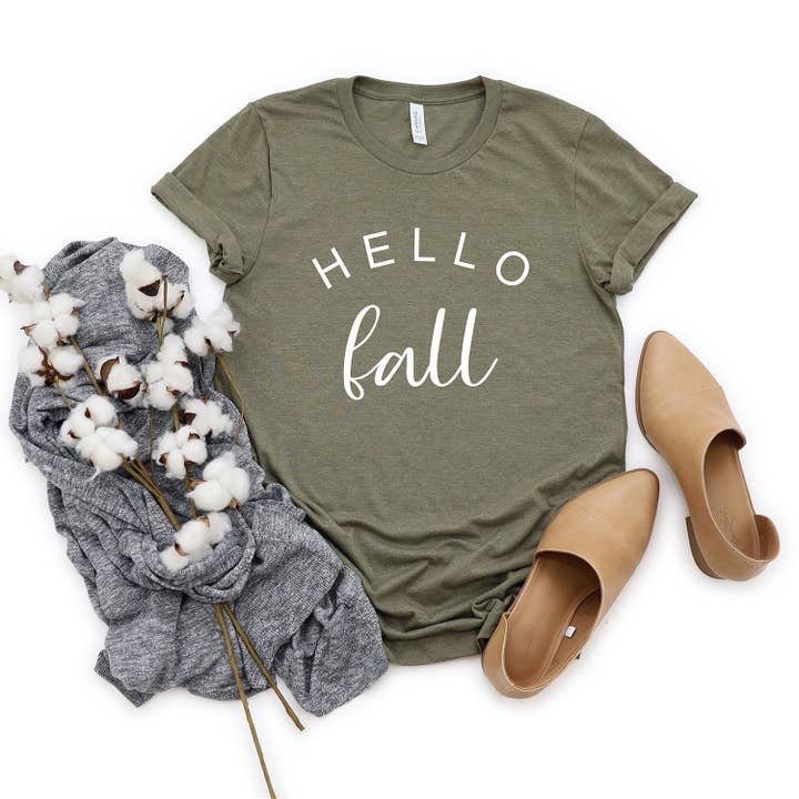 Hello Fall T-Shirt for wholesale by Light & Shine