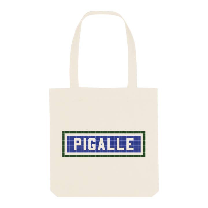 Pigalle Print Tote Bag - Ecru for wholesale by Le Bijou Parisien