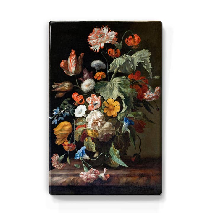 Lámina a la laca - Bodegón con flores - Rachel Ruysch - 19,5 x 30 cm - LP069 para venta al por mayor de Laqueprint