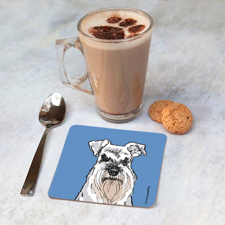 Schnauzer Glasunderlägg uppsättning 2 för wholesale av Buggle Betty Productions