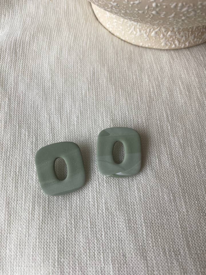 Sage Marbled Studs for wholesale by Another Story Designs