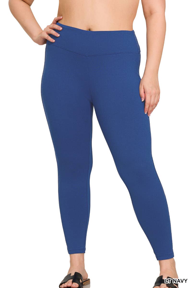 42POPS - Venta al por mayor Leggings deportivos/cómodos - Mujer - Leggings de Cintura Suave de Microfibra 1017 Plus de Largo Completo SI-270601