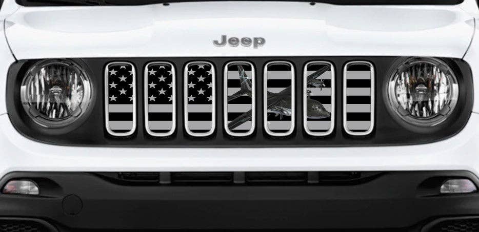 Dirty Acres - Wholesale Sign - C130 Tactical American Flag Jeep Grille Insert2