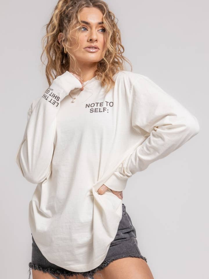 Note to Self Long Sleeve Unisex T-Shirt for wholesale by LETTSGO