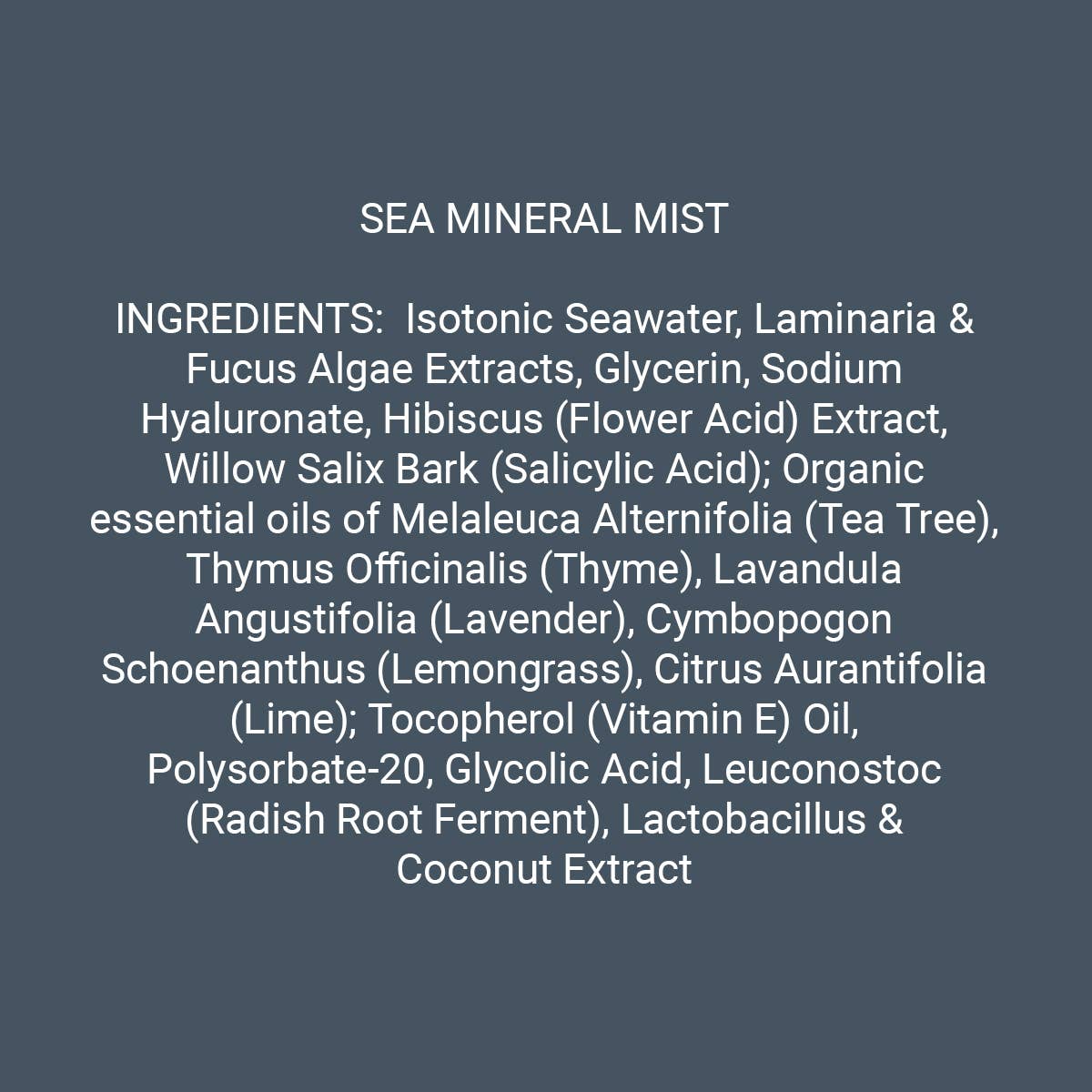 Spa Technologies - Wholesale Face & Body Mist/Water - Sea Mineral Mist4