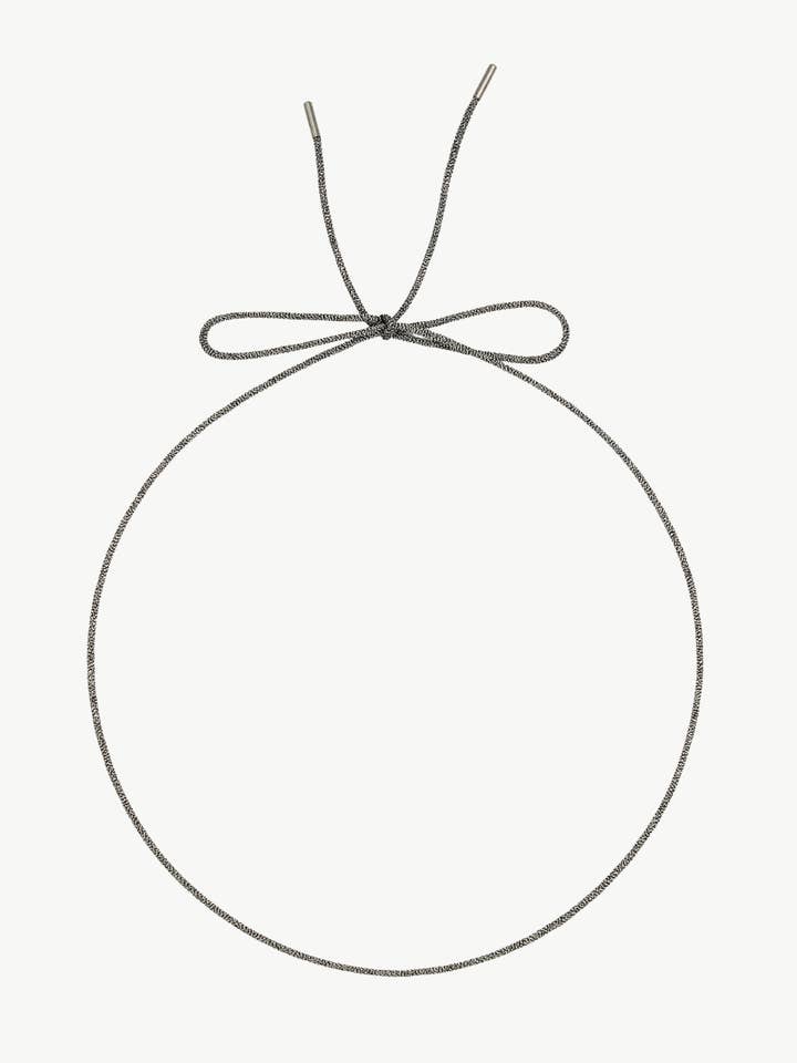 Colar de Cordão Lurex - Metalizado Gunmetal por atacado de All Is Rosie