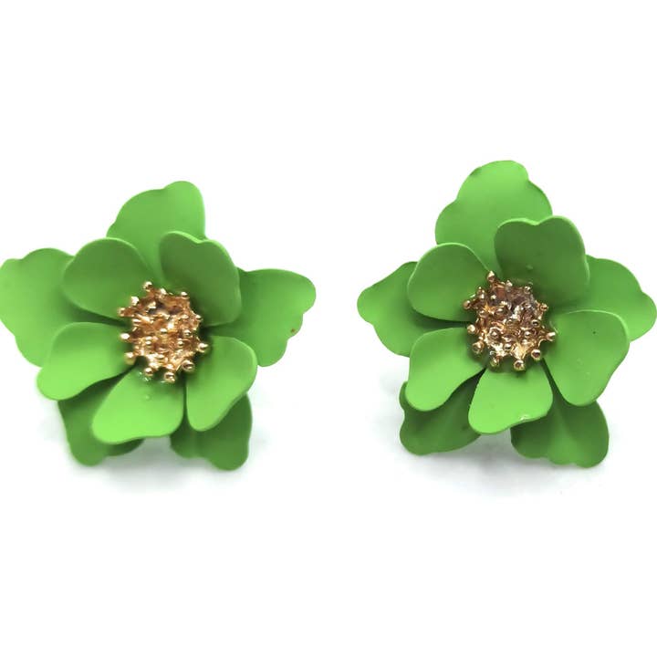 Little Flower Earrings · Light Green for wholesale by BRANDELIA