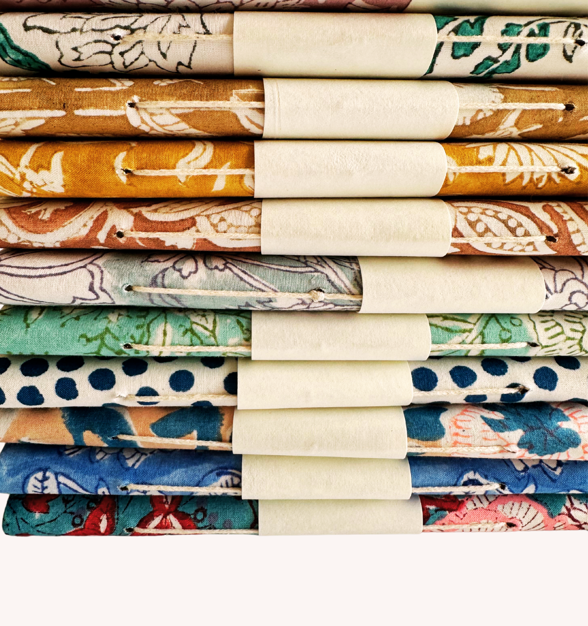 By The Sea Organics – Großhandel Tagebuch – BAUMWOLL-JOURNAL REGENBOGEN-KOLLEKTION - 6"x 8"5