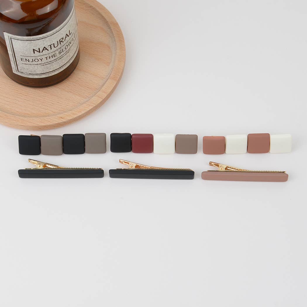 TheDivaSoap – wholesale Barrette – Women’s – 2Pack Color Block Geometric Alligator Clip Barrette8