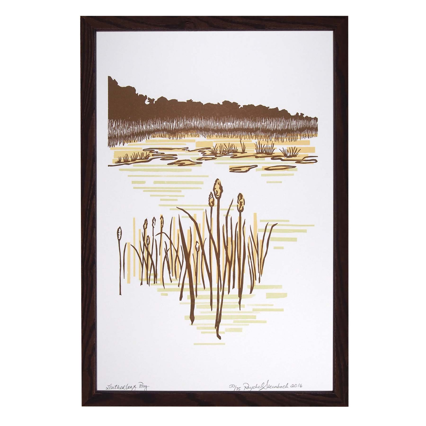 Current Location Press - Wholesale Art Print - Leatherleaf Bog - Limited Edition Letterpress Print1