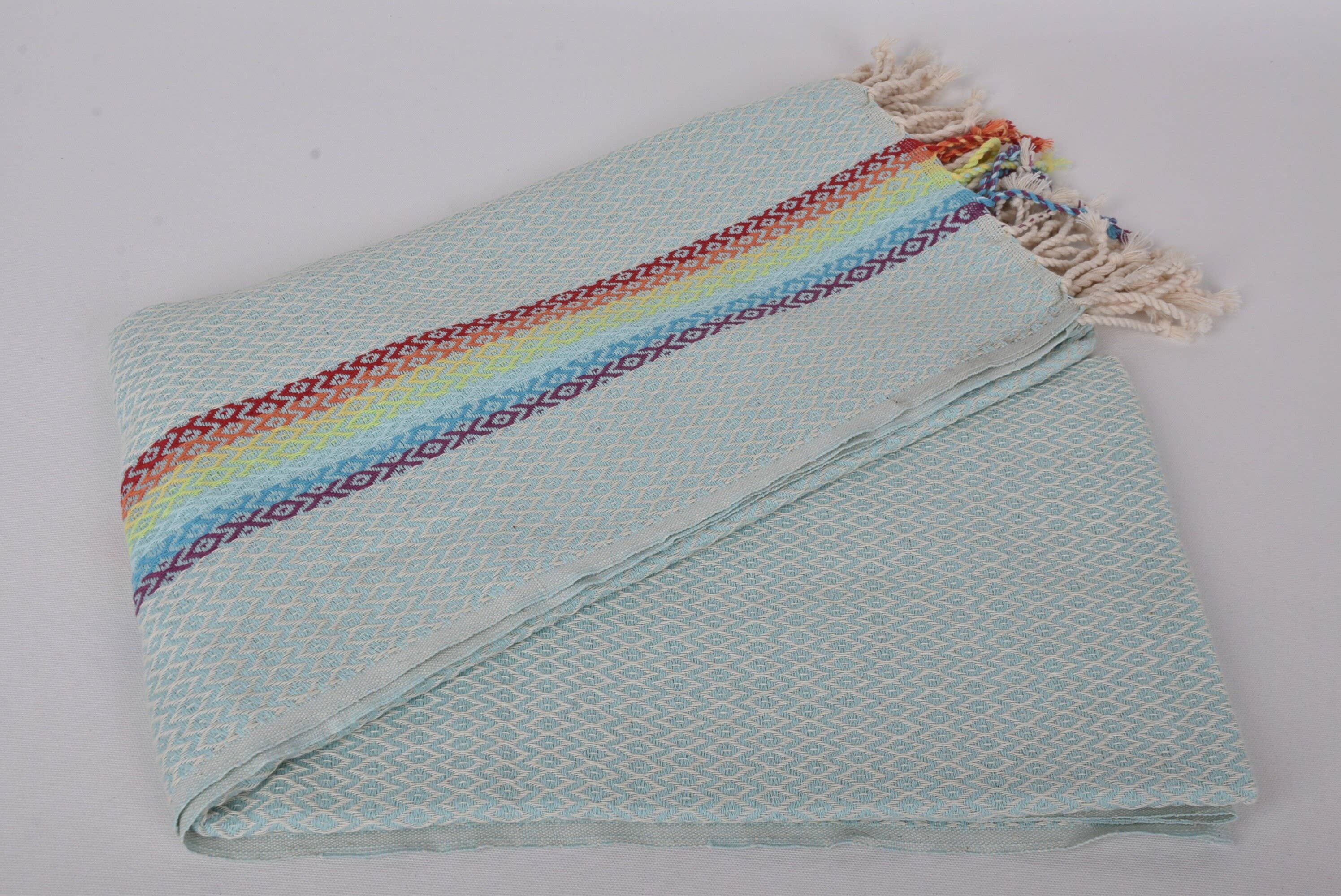 Organic Turkish Towels - Wholesale Beach Towel - Wedding Favors, Mint Diamond Towel, Organic Cotton Towel4