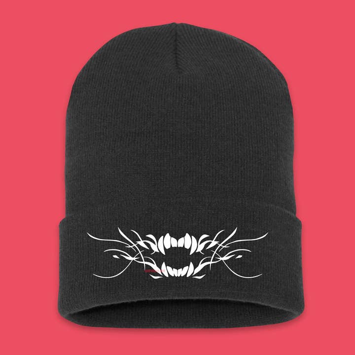 "TOOTHY" Beanie - Dark Grey for wholesale by CORVIDAY