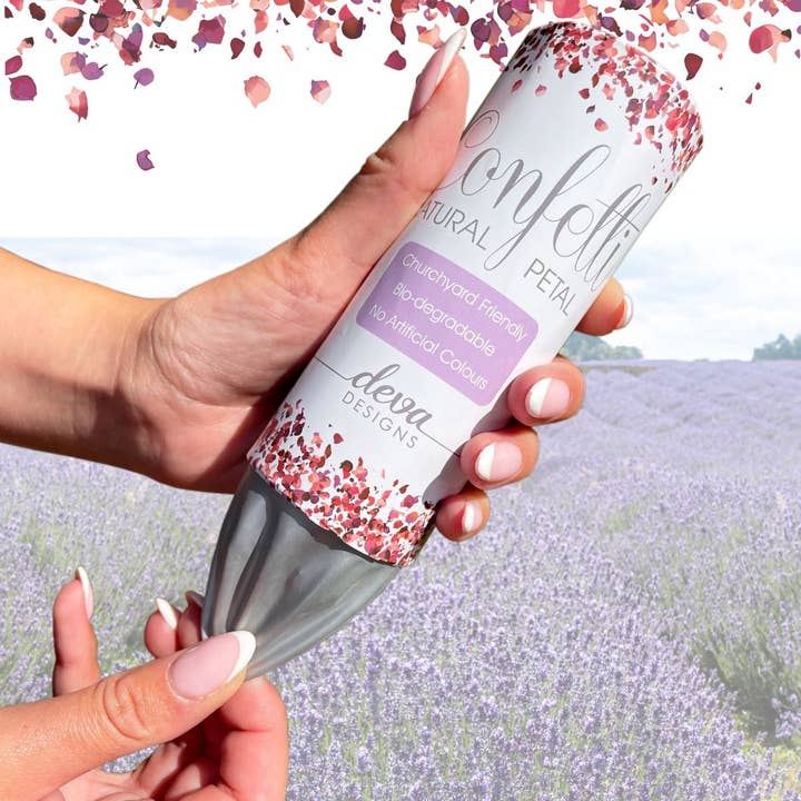 Canhão de Confetti de Pétalas Naturais - Pack de 16 por atacado de Deva Designs Ltd
