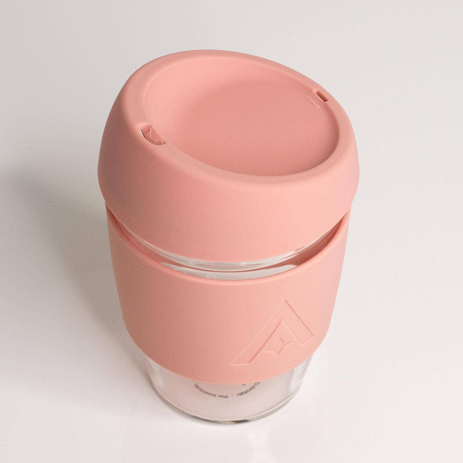 UBERSTAR – wholesale Insulated mug/tumbler – Reusable Glass Travel Coffee Cup - 12oz Blush Pink3