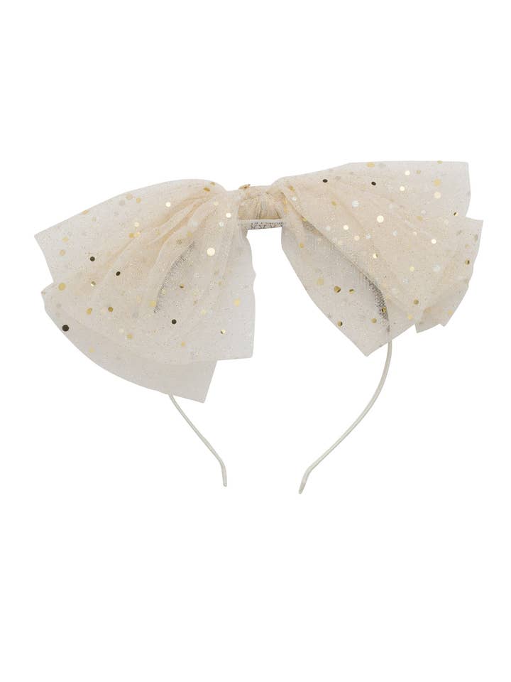 Hoofdband Ava Dot - Ivoor voor wholesale door Project 6 NY Kids