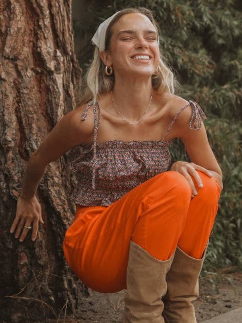 IST1209 Mosaic Print Top Azul Azul por atacado de If She Loves