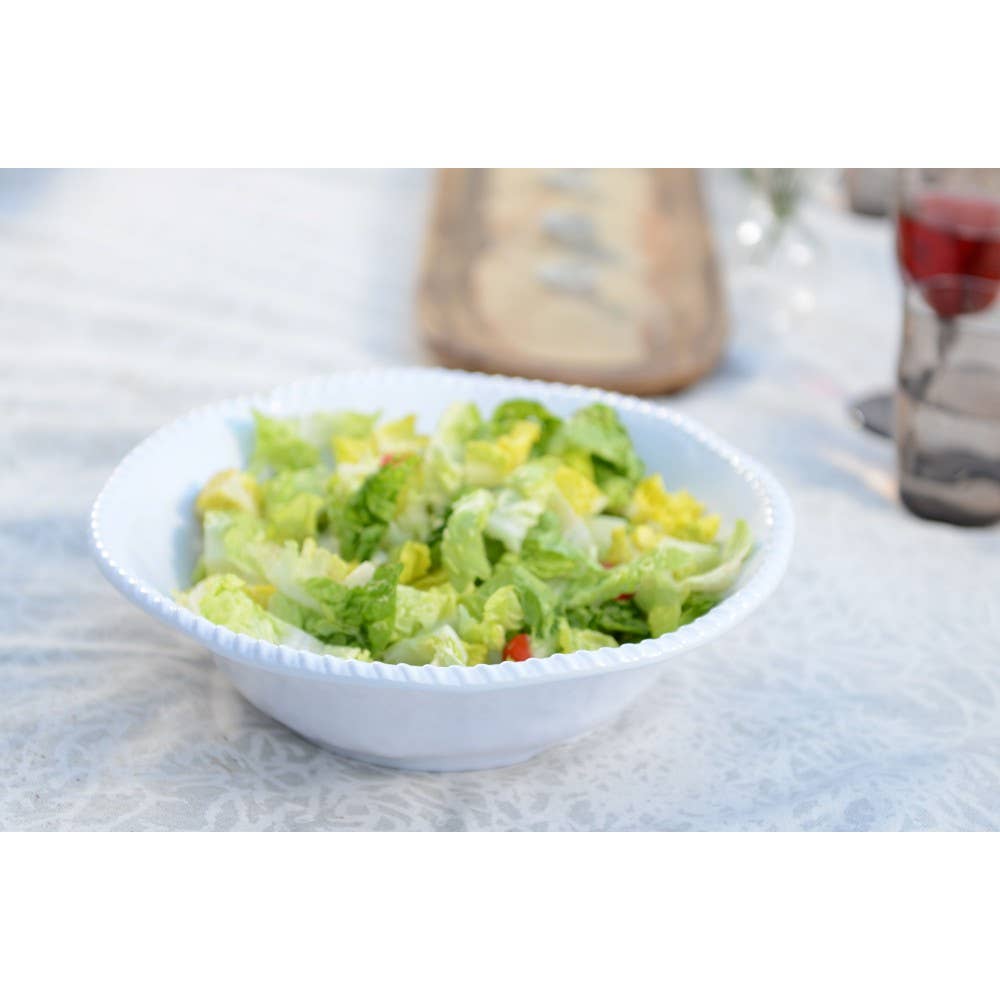 AULICA - Wholesale Serve Bowl - White melamine salad bowl with rope edge 30.5x30.5x9cm1