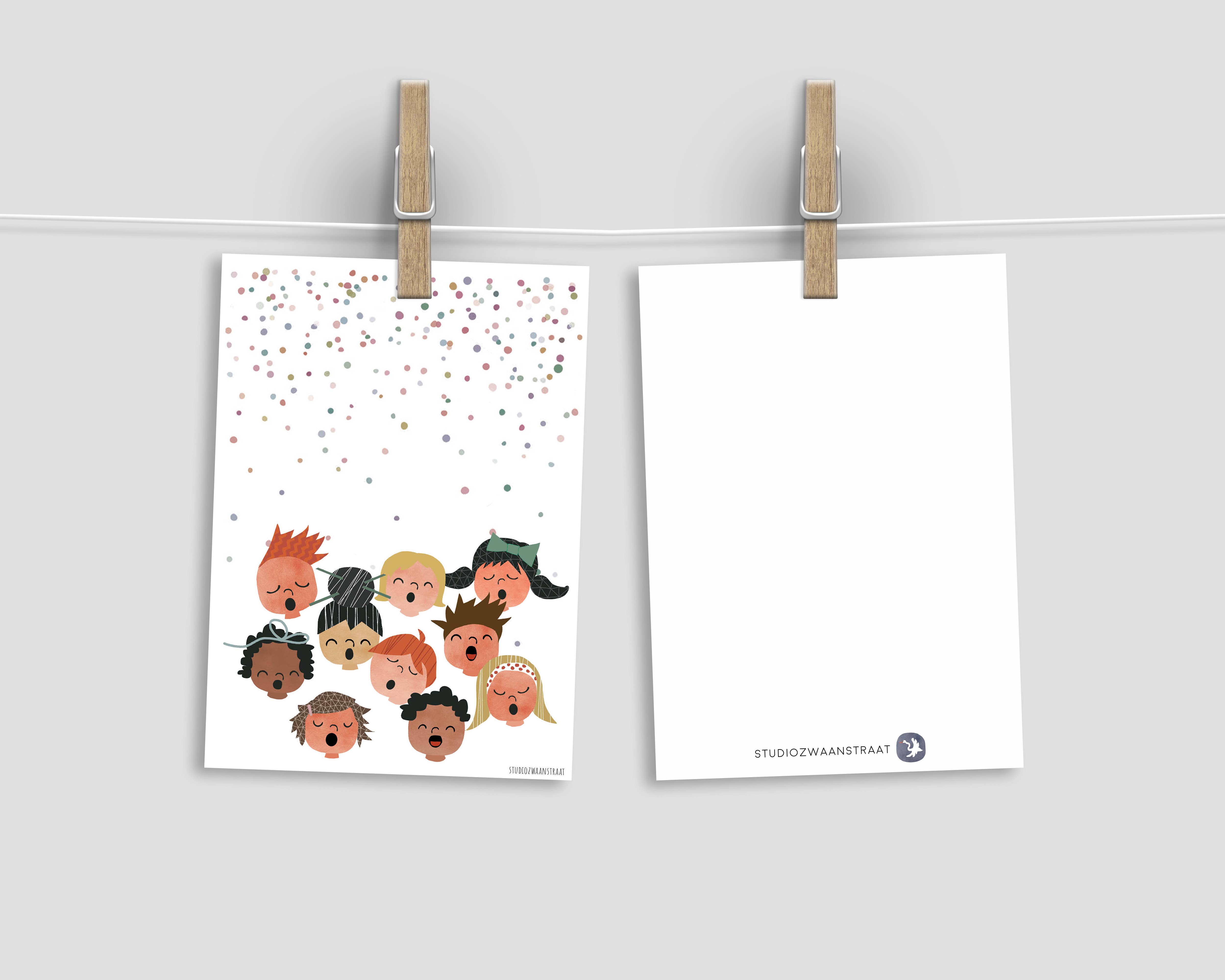 STUDIOZWAANSTRAAT - Vente Cartes postales - carte postale 'party people'2