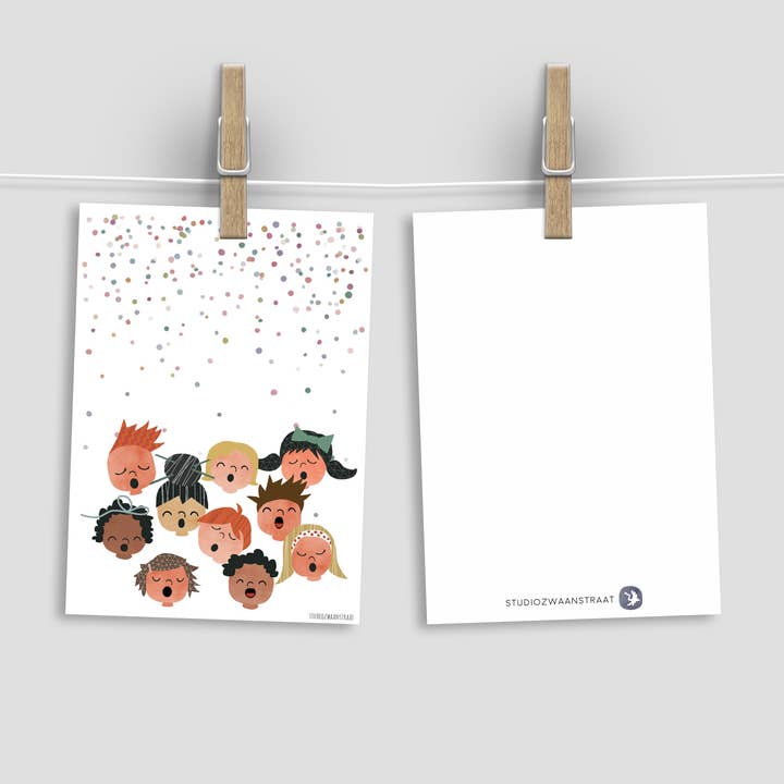 STUDIOZWAANSTRAAT - Vente Cartes postales - carte postale 'party people'2