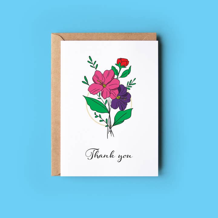 Wonky Cards – wholesale Tackkort – Tack - Blommor