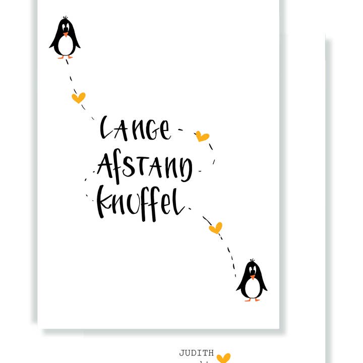 Card - Long Distance Plush Toy voor wholesale door JUDITH maakt