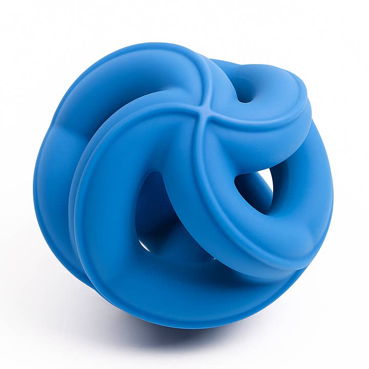 The knot so easy ball by Meaty Licks - Cobalt Blue for wholesale by Apex Pet Products (Meaty Bubbles)