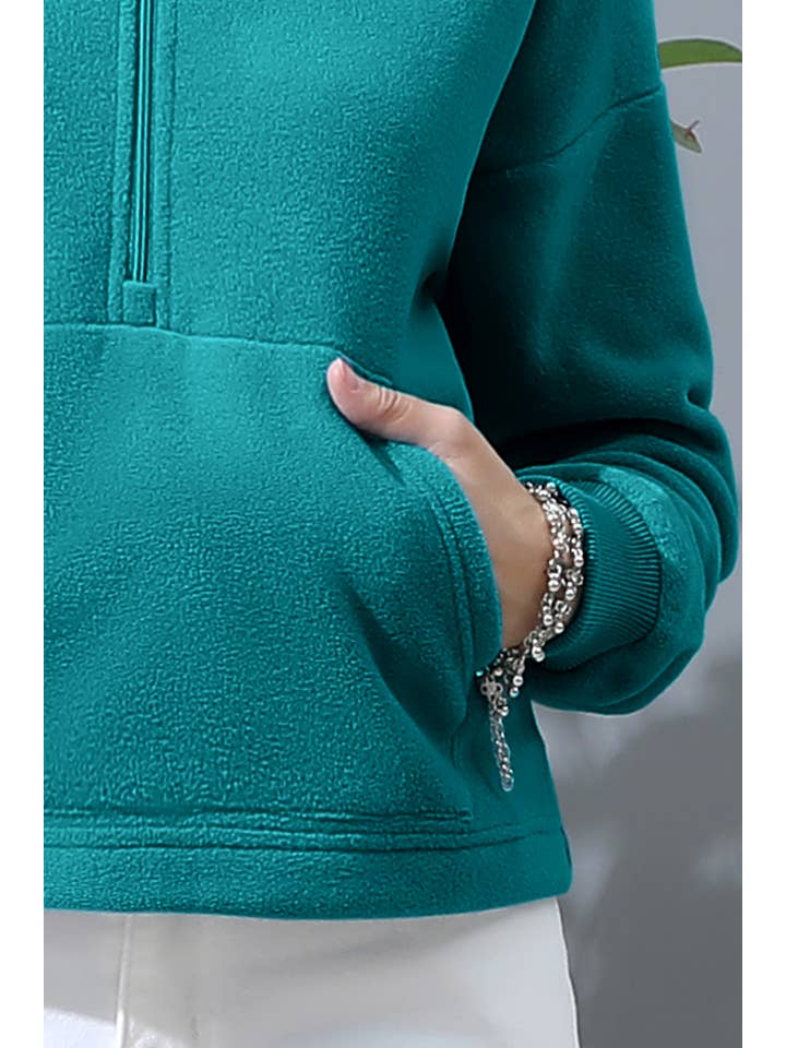 Lily Clothing - Wholesale Fleece - Women's - NECK HALF ZIP UP FLEECE PULLOVER ANORAK JACKET10