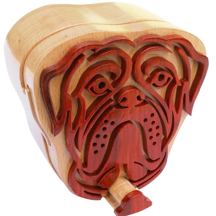 jelly roll box – Großhandel Dekoschachteln – Boxer Dog Tribal Art Puzzlebox mit verstecktem Fach