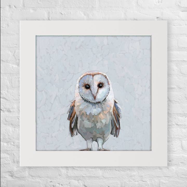 Cathy Walters Art - Wholesale Art Print - In This Together Owl Happy Square™