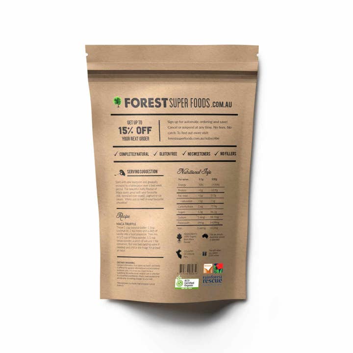 Forest Super Foods – wholesale Protein/superfood powder – Certified Organic Black Maca Powder