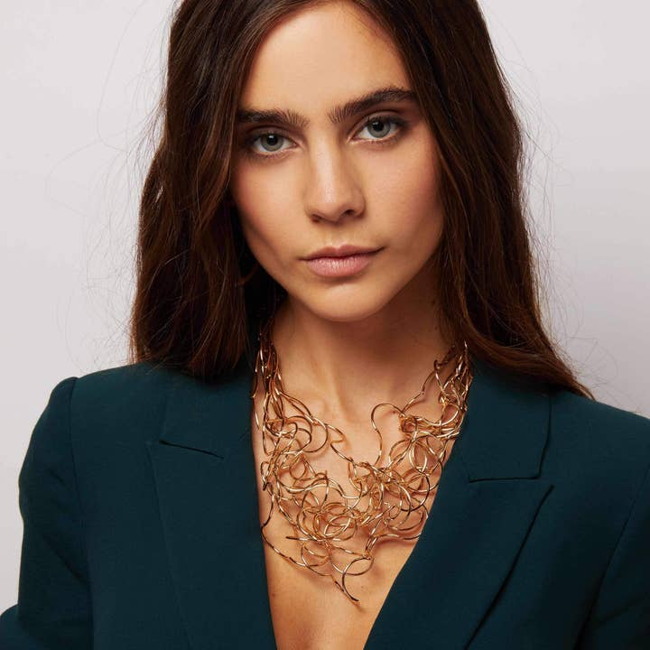 Kosa Jewels – Großhandel Gliederhalskette – Angelica Mehrreihige, trommelige Halskette8