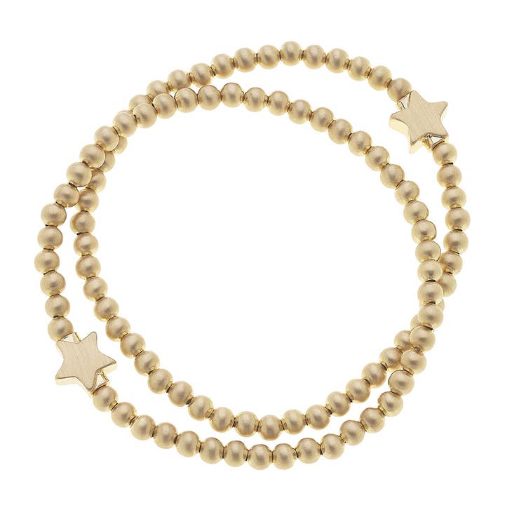 Isa Star Ball Bead Stretcharmband (Set med 2) för wholesale av Canvas Style