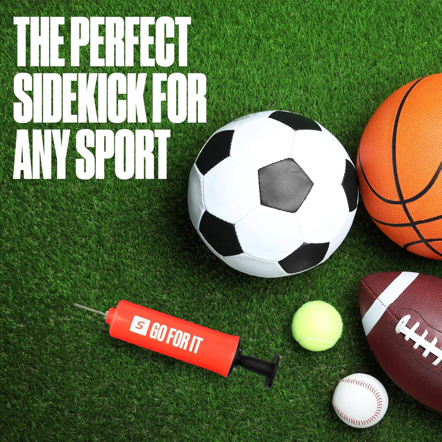 Sportbit - Wholesale Sporting Accessories - SPORTBIT Ball Pump for Sports Balls - Air Pump for Balls with 5 Needles, Basketball Pump, Soccer Ball Pump, Volleyball Pump, Football Pump6