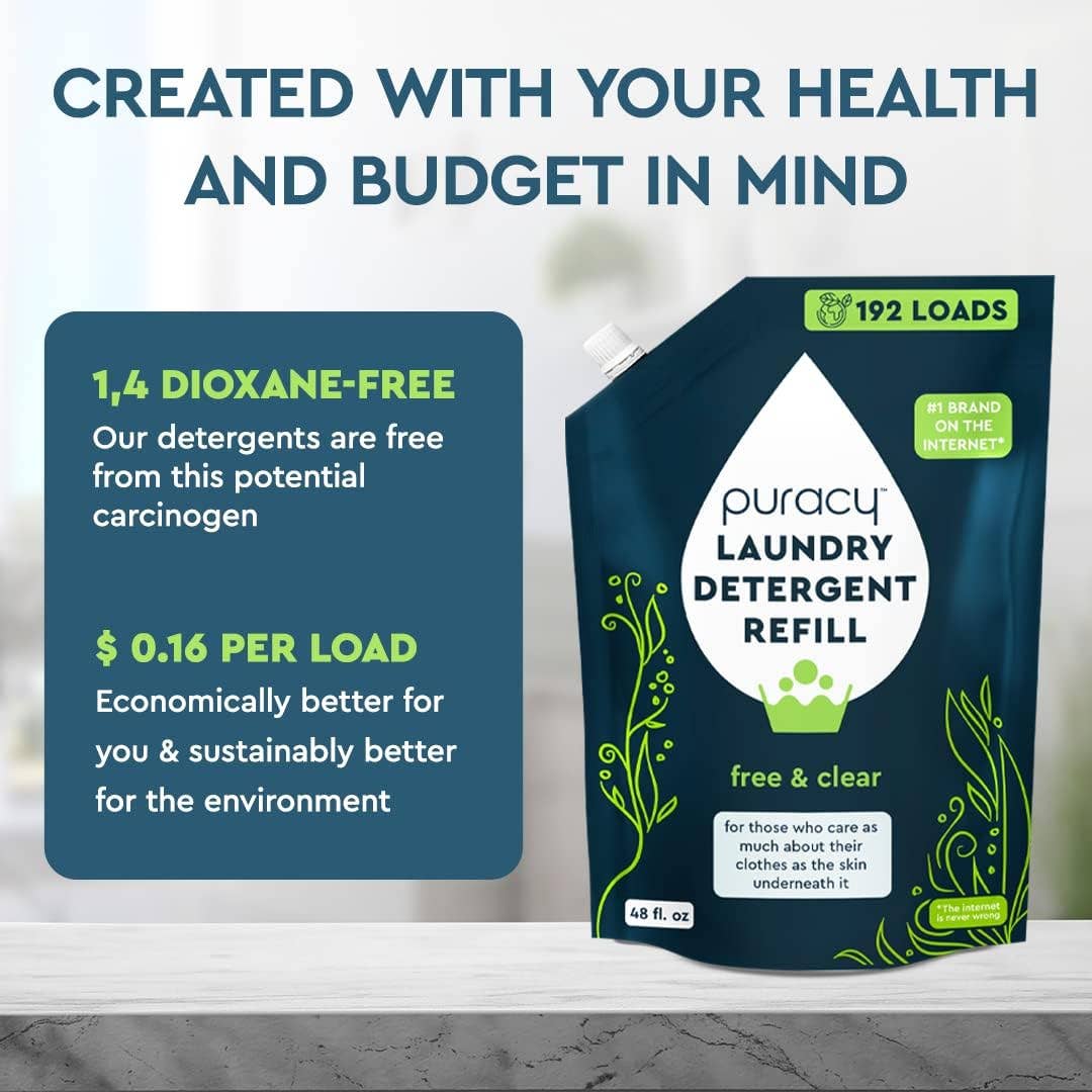 Puracy - Wholesale Laundry Detergent Powder/Pods - Puracy Natural Laundry Detergent 48oz Refill (concentrate)4