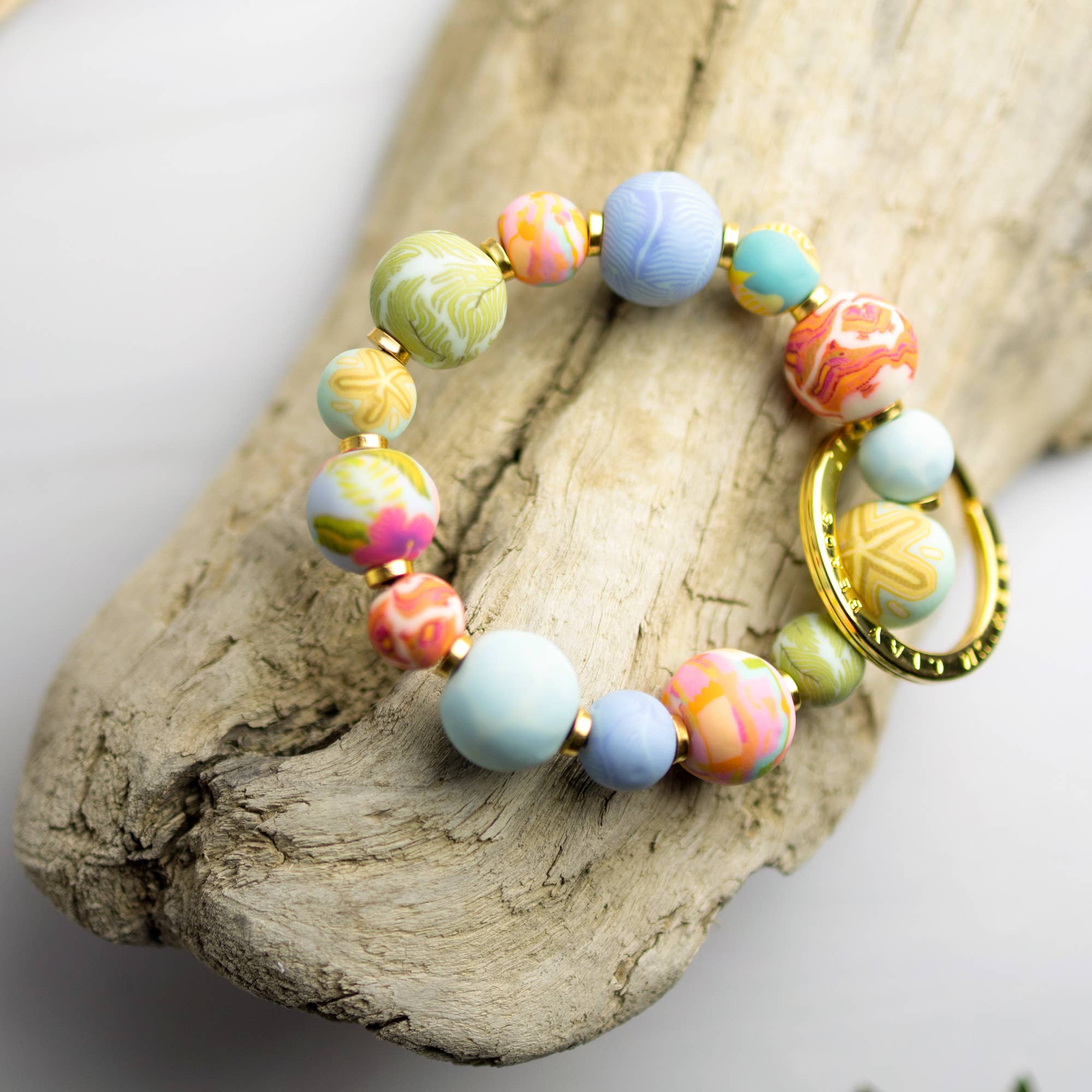 JILZARAH - Wholesale Keychain Bracelet - Beach Day Small Bead Keychain