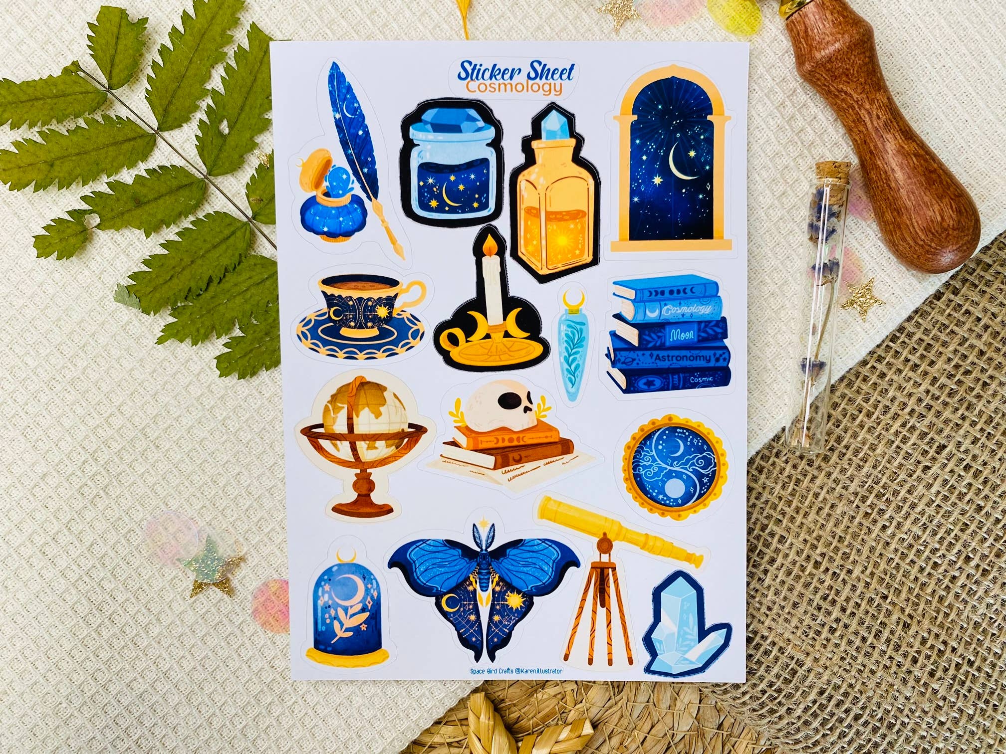 Split Moon Studios - Wholesale Sticker - Cosmology Sticker Sheet - Sticker Sheet - Bullet Journal8