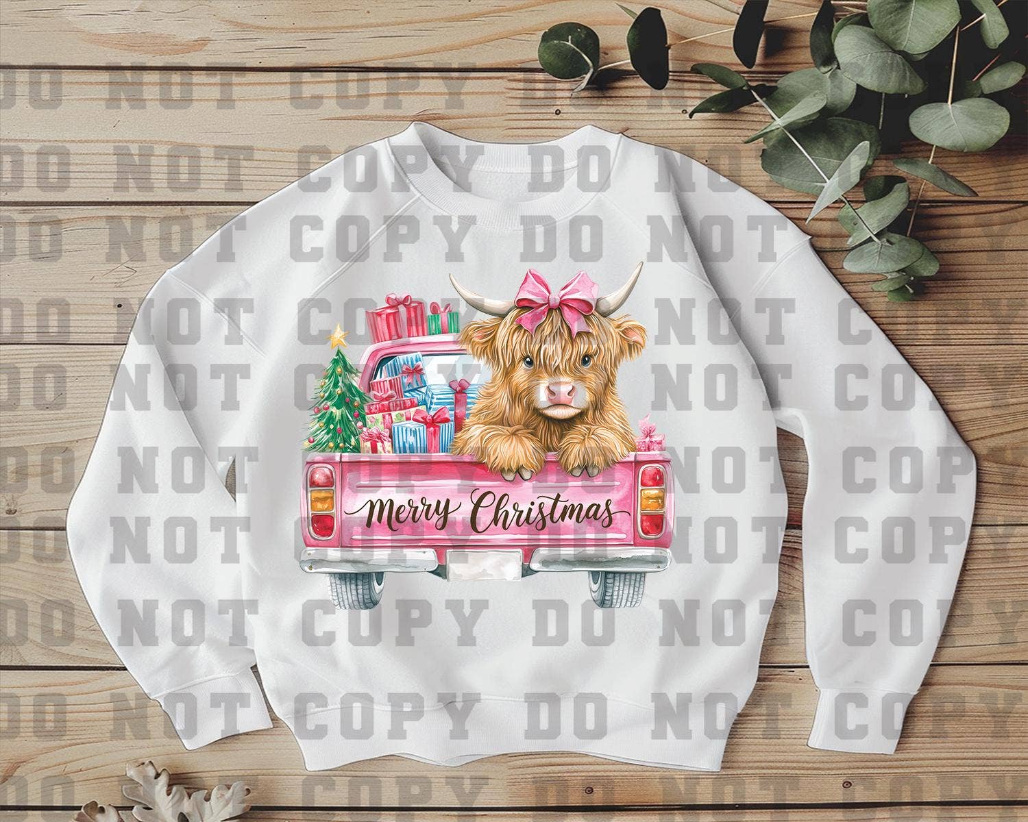 rnsublimation - Wholesale Sublimation Transfer - DTF Highland Cow Truck Ready to Press T-shirt Transfer2