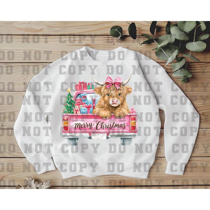 rnsublimation - Wholesale Sublimation Transfer - DTF Highland Cow Truck Ready to Press T-shirt Transfer2