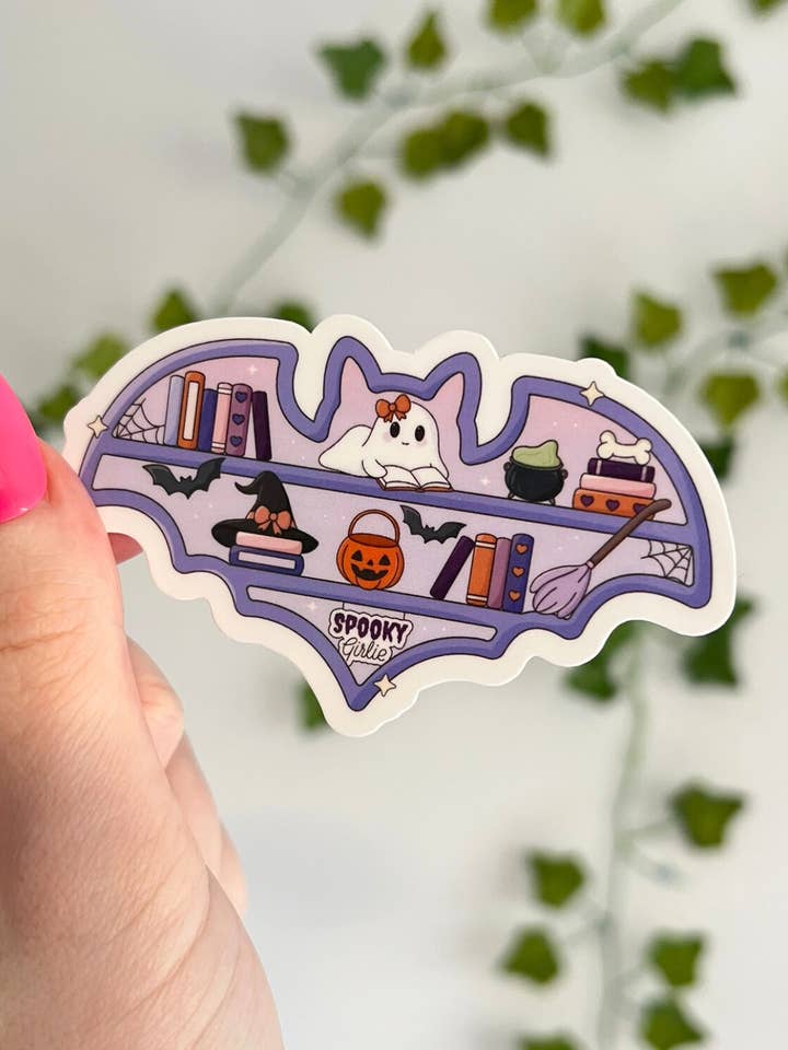 Gruseliger Fledermaus-Bücherregal-Aufkleber für den Großhandel von Melting Hearts Co