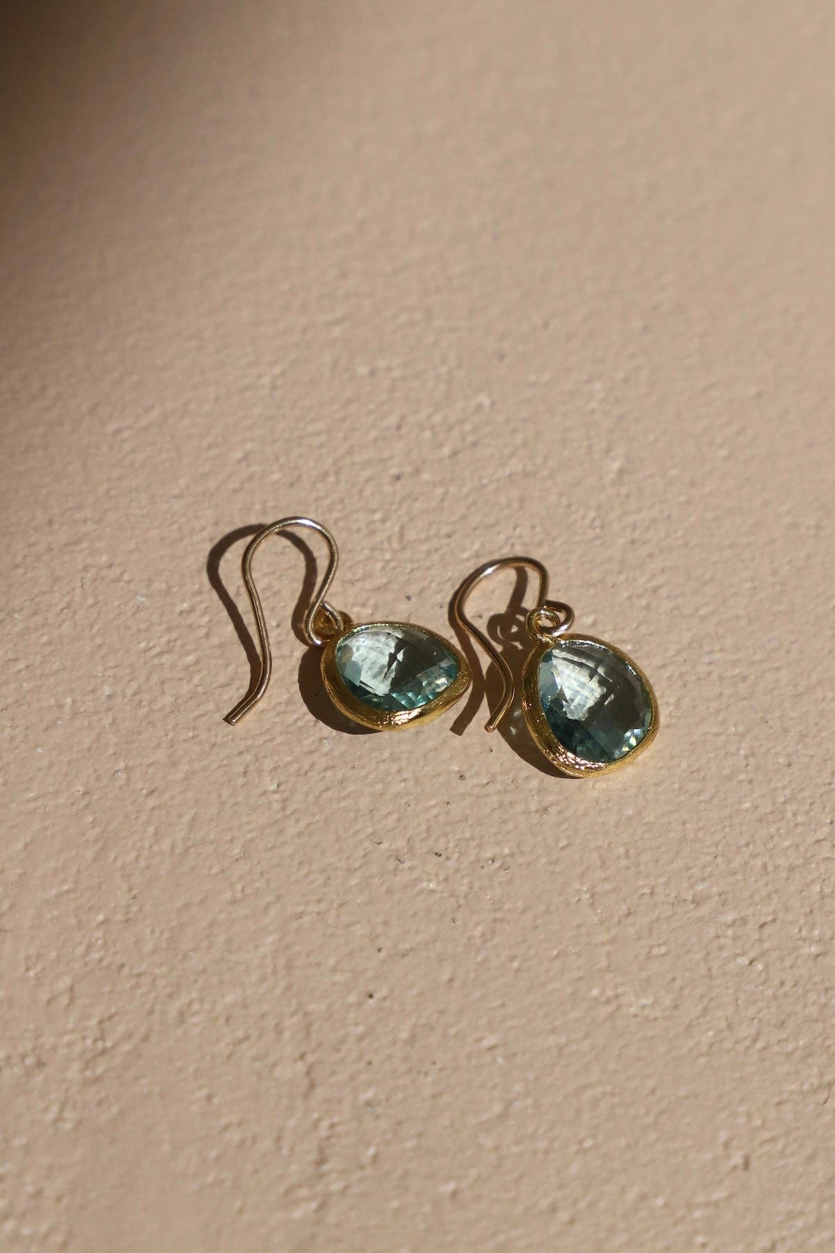 Katie Waltman Jewelry - Wholesale Dangle Earrings - MEDIUM AQUAMARINE BEZEL EARRINGS1