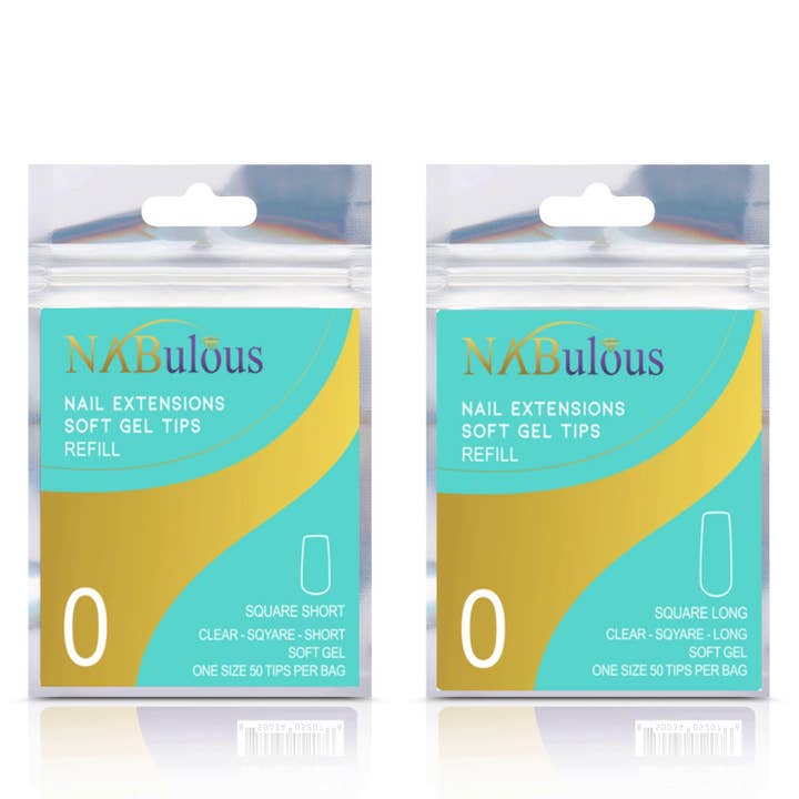 NABulous - Wholesale Nail Art/Decal - 💅SQUARE Refill Tips | Natural | NABulous