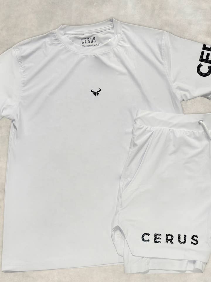 Cerus White Fusion 2-in-1 Shorts für den Großhandel von Cerus Clothing