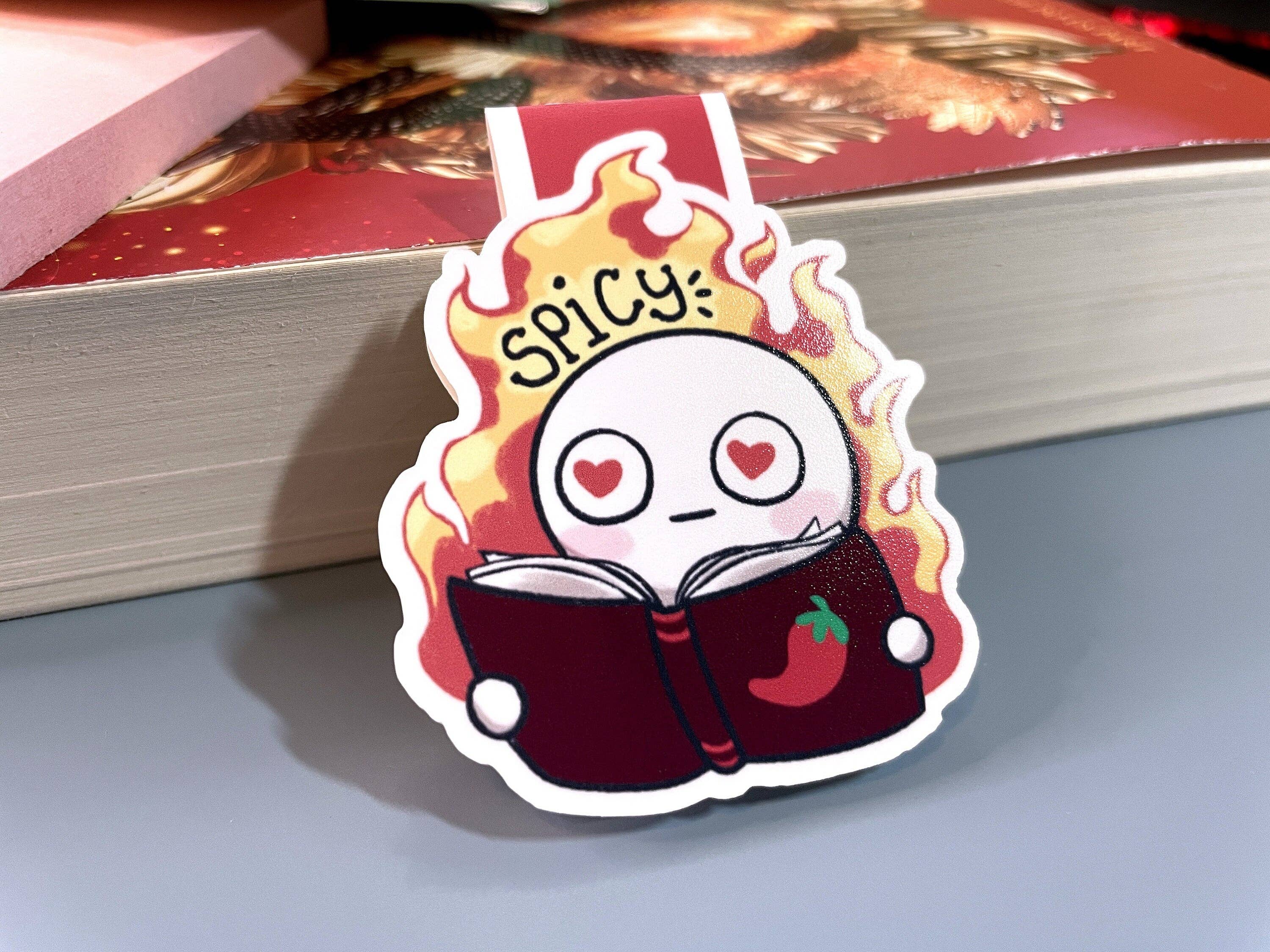 LompyArt - Wholesale Bookmark - Spicy Magnetic Bookmark / Romance Smut Chili Pepper1