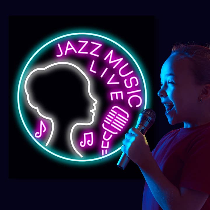 LED Neon Sign Jazz Music Live with Remote Control for wholesale by Mad About Neon