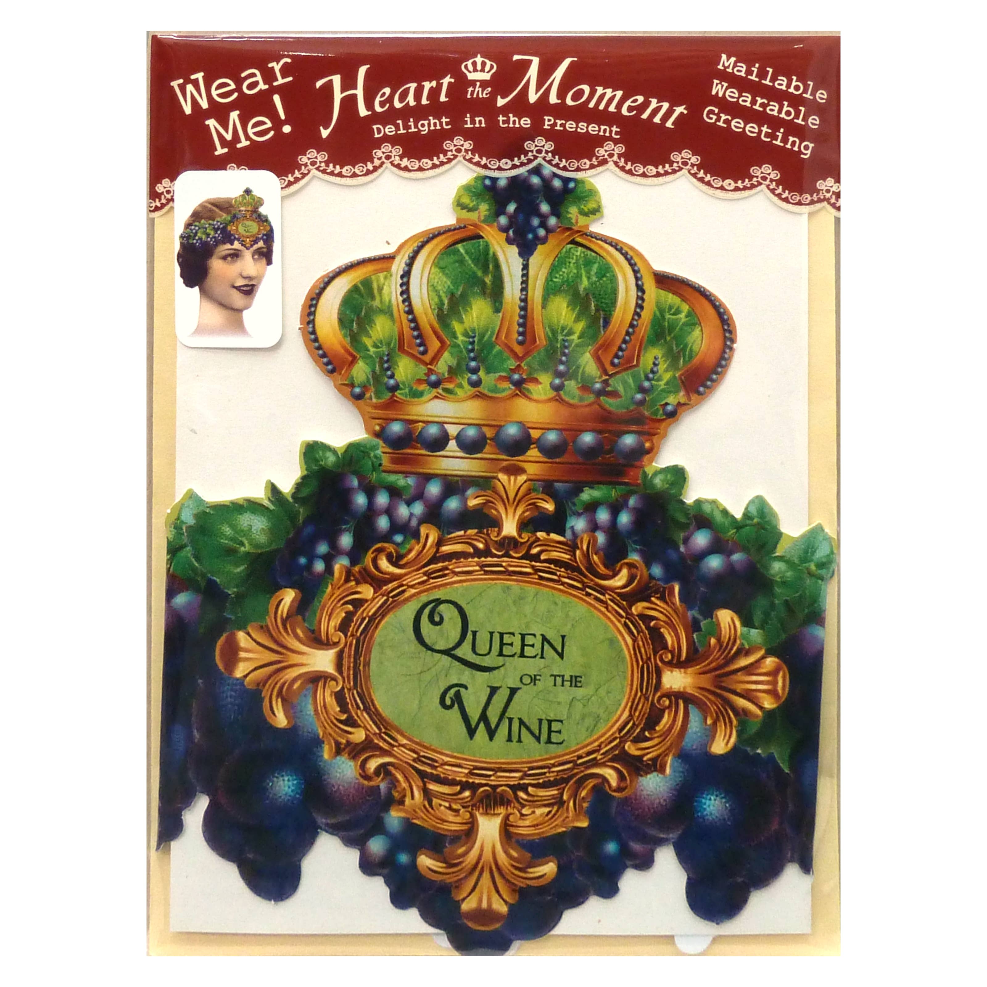 Heart The Moment - Venta al por mayor Tarjetas de cumpleaños - Tarjeta de felicitación con tiara, reina del vino, uvas2